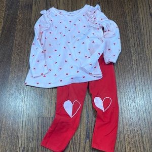 Girls Valentine top & pants set